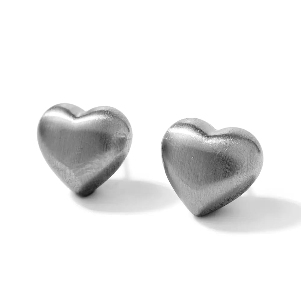 Fashion Heart Exaggerated Earrings Stainless Steel Jewelry