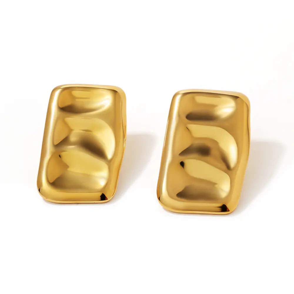 Stainless Steel Geometric Drop Stud Earrings Fashionable Hypoallergenic