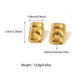 Stainless Steel Geometric Drop Stud Earrings Fashionable Hypoallergenic