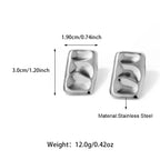 Stainless Steel Geometric Drop Stud Earrings Fashionable