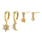 No Tarish S925 Moon&Sun Earrings Available