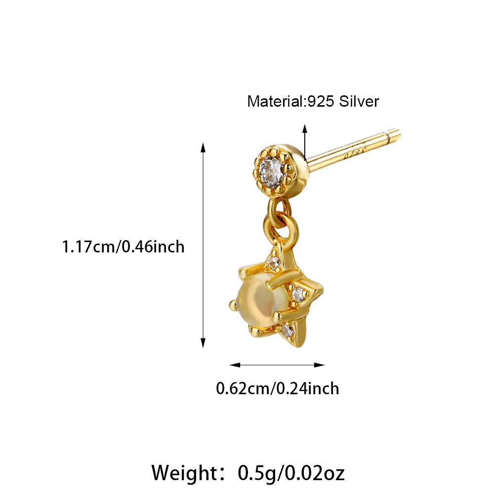 No Tarish S925 Moon&Sun Earrings Available