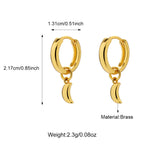Brass Zircon Stud Earrings