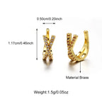 Hot Brass Cross Design Stud Earrings