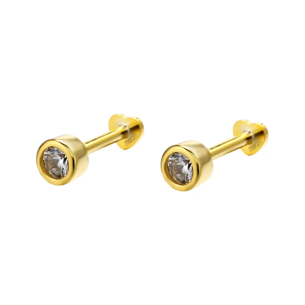 S925 Sterling Silver Unique Niche Design Fine Stud Earrings