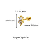 S925 Sterling Silver Unique Niche Design Fine Stud Earrings