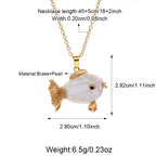 Hot-selling Brass Fish Pendant Necklace