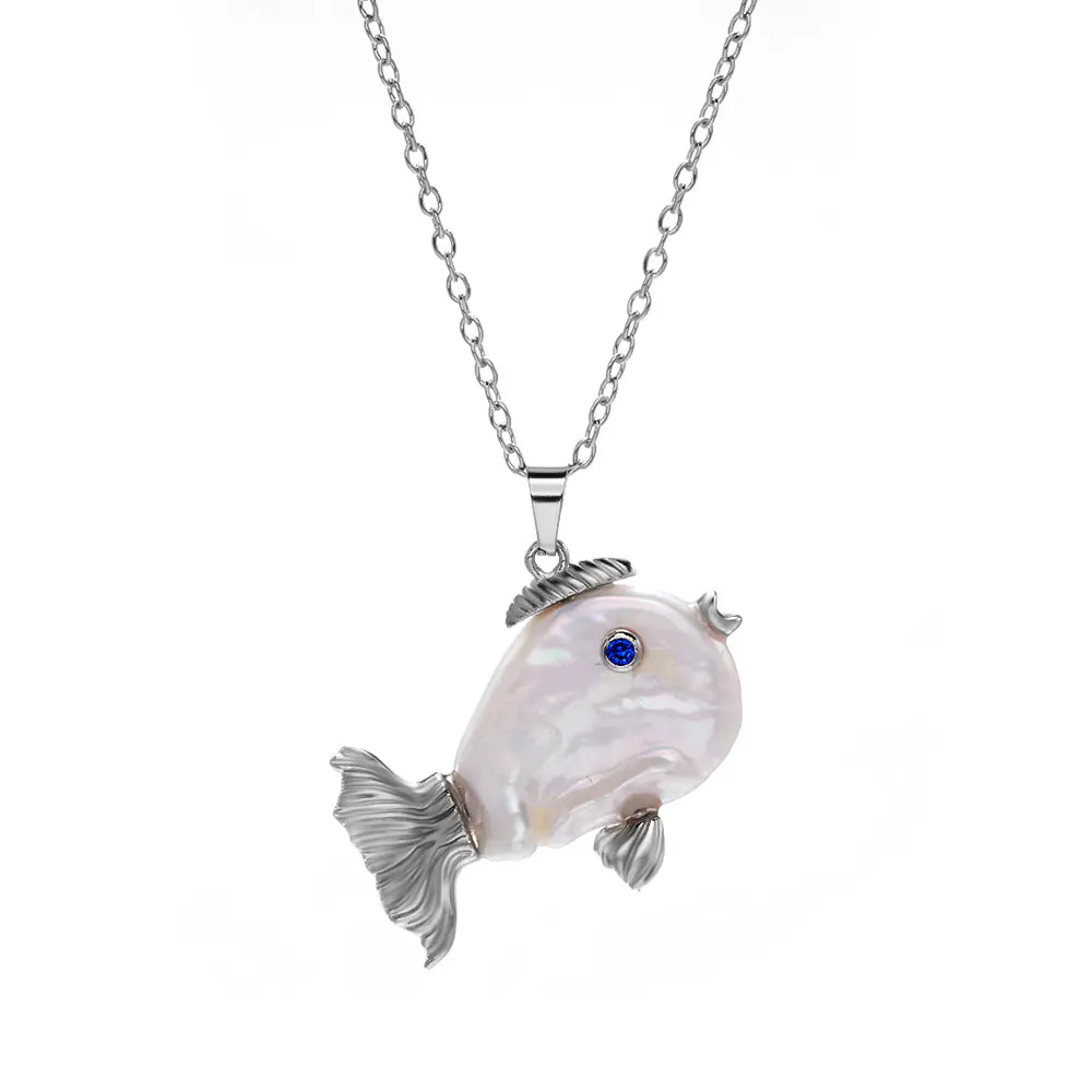 Hot-selling Brass Fish Pendant Necklace