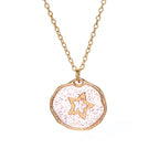 Hot-selling Brass Glass Print Necklace