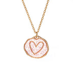 Hot-selling Brass Glass Print Necklace