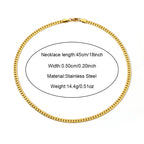 Stainless Steel Flat SnakeBone Chain Necklace