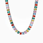 Colorful Rectangular Tennis Chain