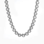 Cluster Bezel Setting Tennis Necklace