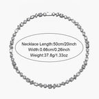 Shaped Burishied Setting Tennis Chain