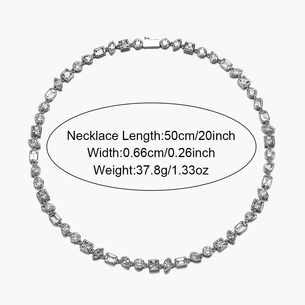 Shaped Burishied Setting Tennis Chain