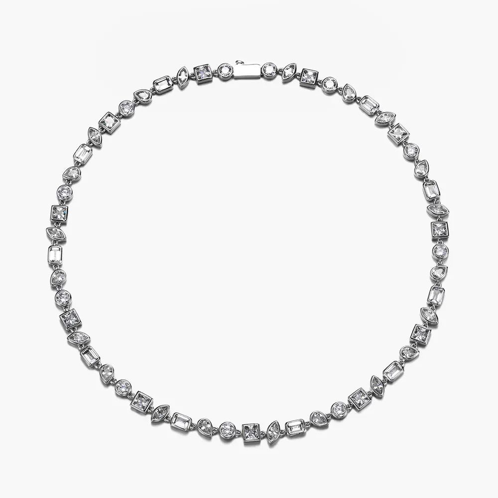 Shaped Burishied Setting Tennis Chain
