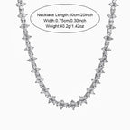 Plum blossom tennis chain