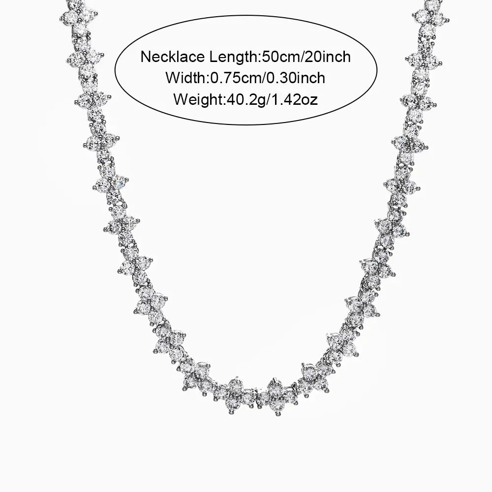 Plum blossom tennis chain