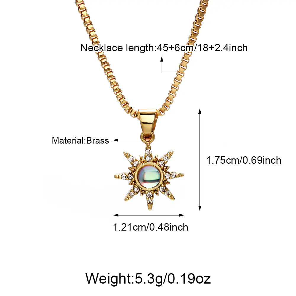 Hot-selling Brass CZ Pendant Necklace