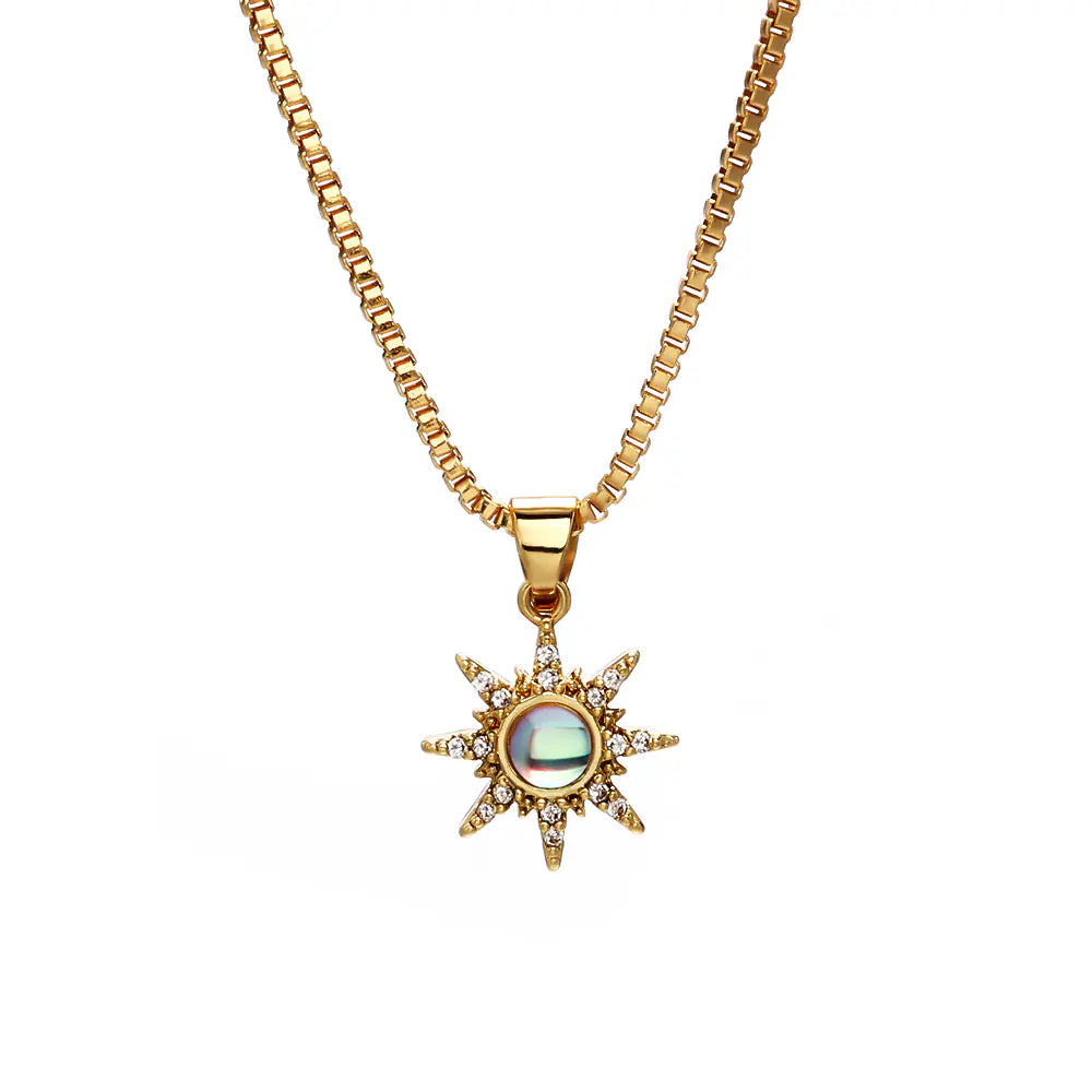 Hot-selling Brass CZ Pendant Necklace