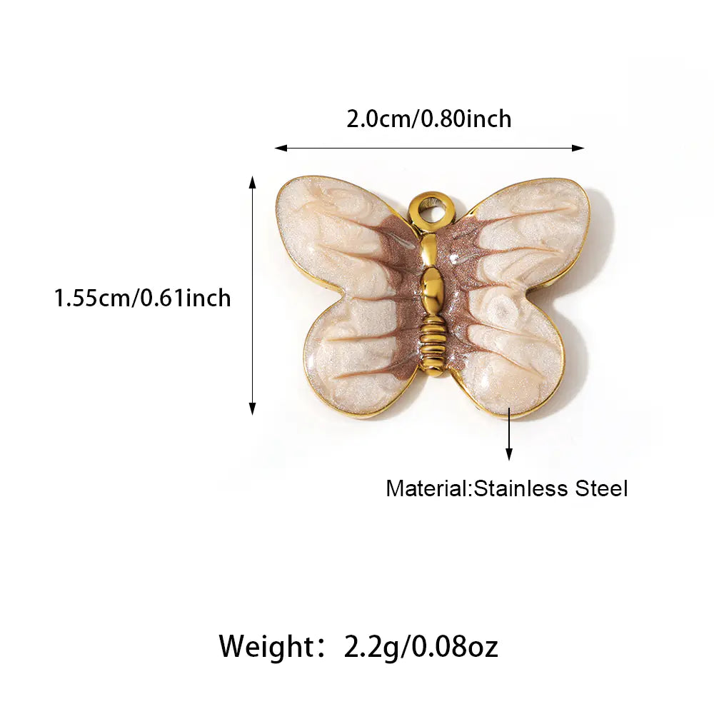 Stainless Steel Butterfly Pendant Necklace
