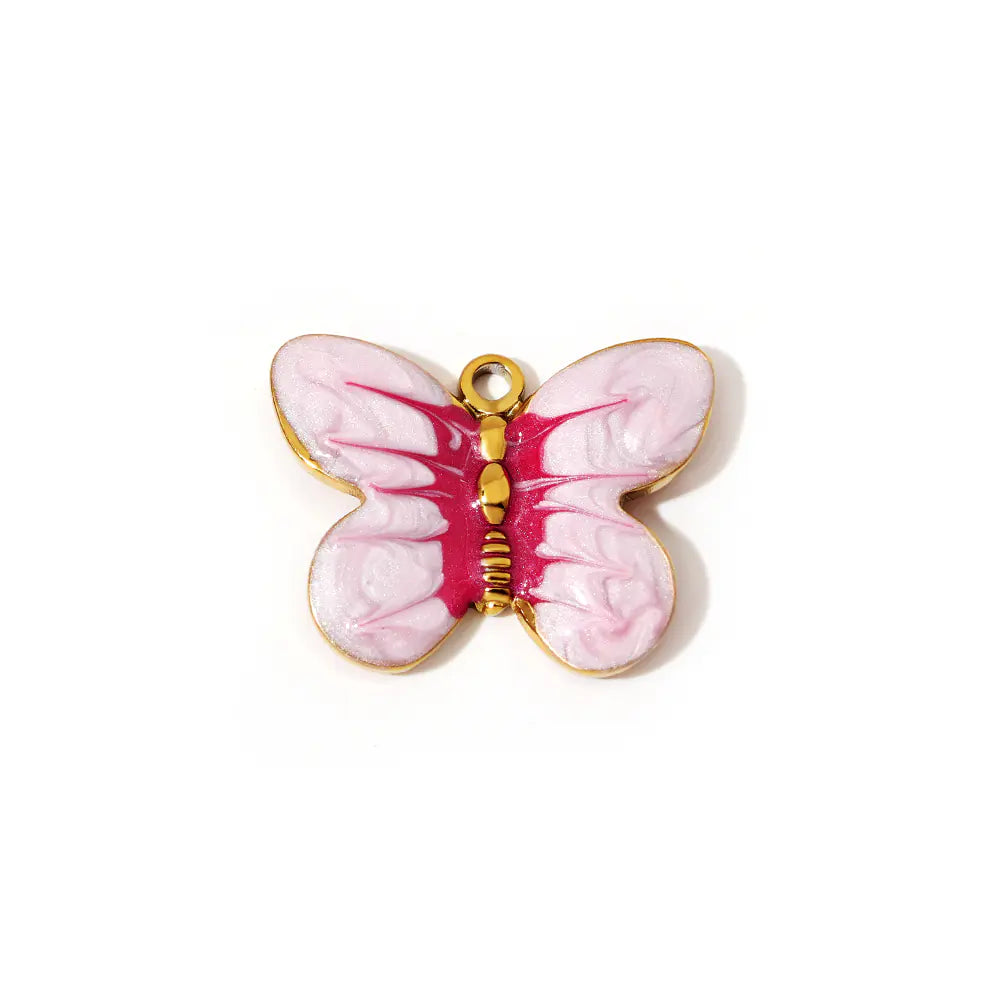 Stainless Steel Butterfly Pendant Necklace