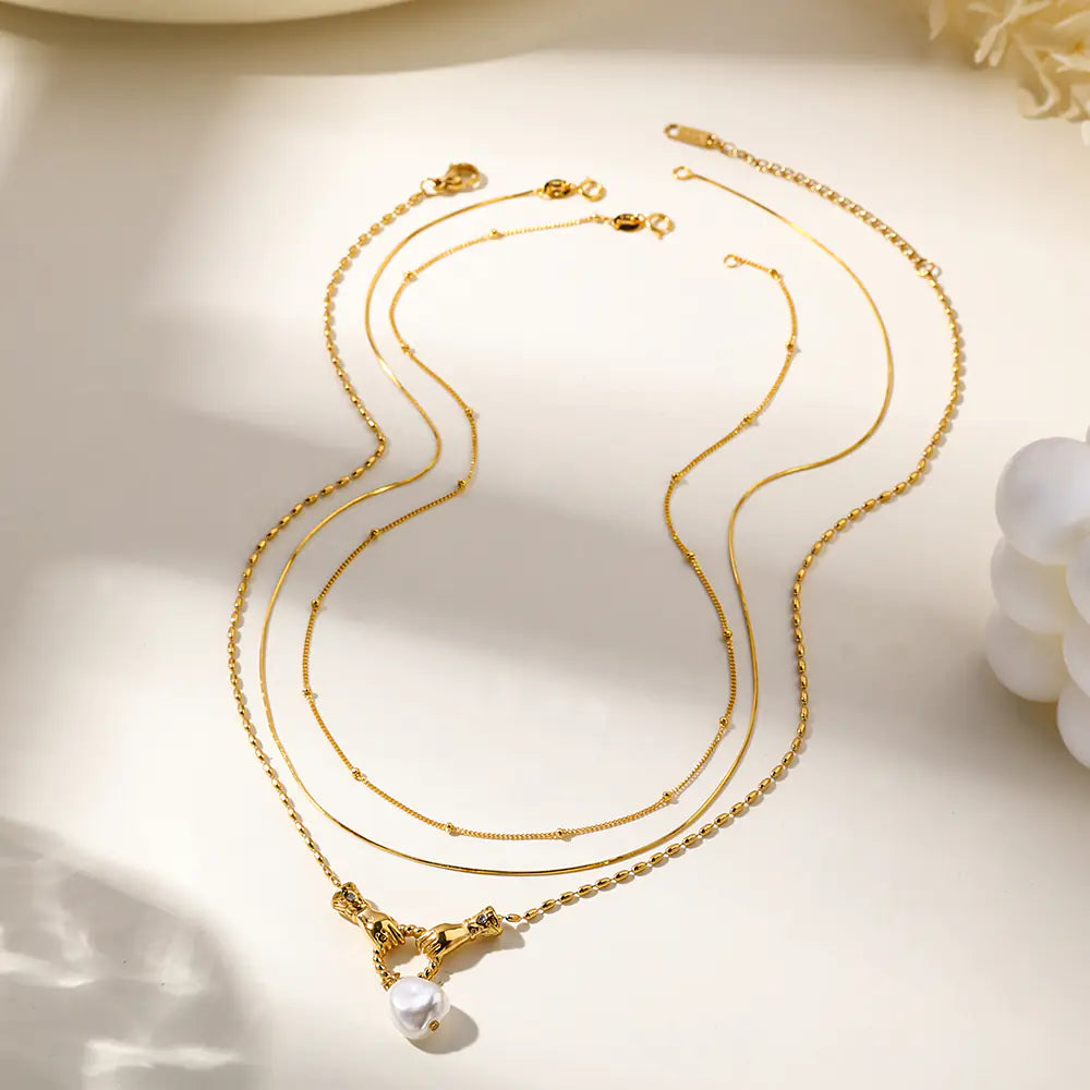 New 925 Silver Pearl Hand Bead Chain