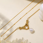New 925 Silver Pearl Hand Bead Chain