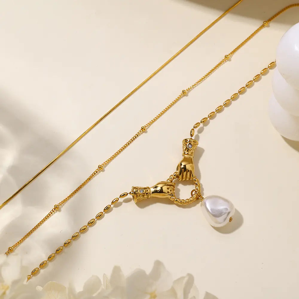 New 925 Silver Pearl Hand Bead Chain