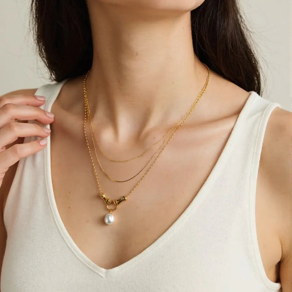 New 925 Silver Pearl Hand Bead Chain