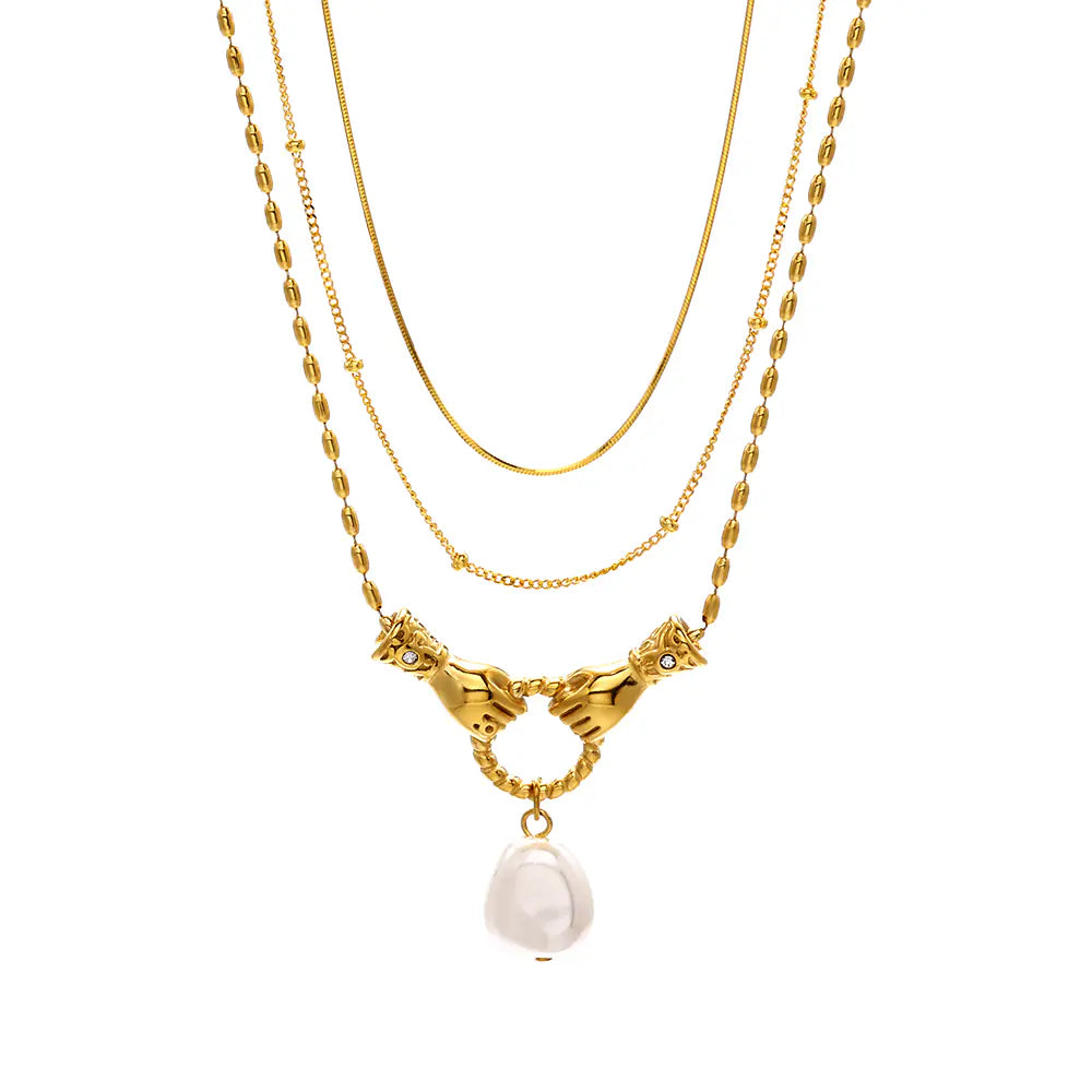 New 925 Silver Pearl Hand Bead Chain