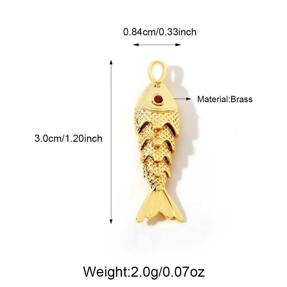 High Quality Brass Various Fish Pendant Necklace