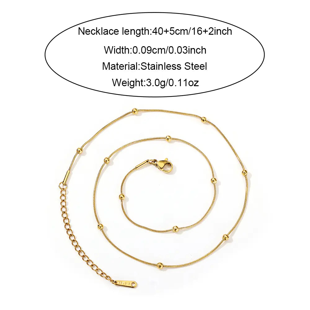 Stainless Steel SnakeBone Chain Necklace