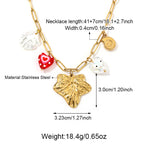 Stainless Steel Maple Leaf Design Necklace