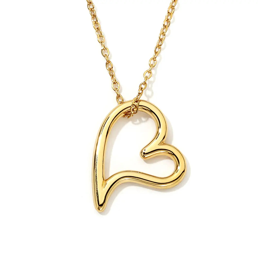 Irregular Heart Shape Stainless Steel Necklace Hot Sale