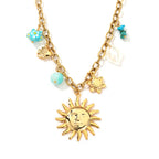 Good Quality Stainless Steel Sun Pendant Necklace