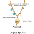 Sea Conch Design Stainless Steel Necklace