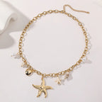 Marine Stainless Steel Multi Drop Pendant Necklace