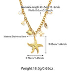 Marine Stainless Steel Multi Drop Pendant Necklace