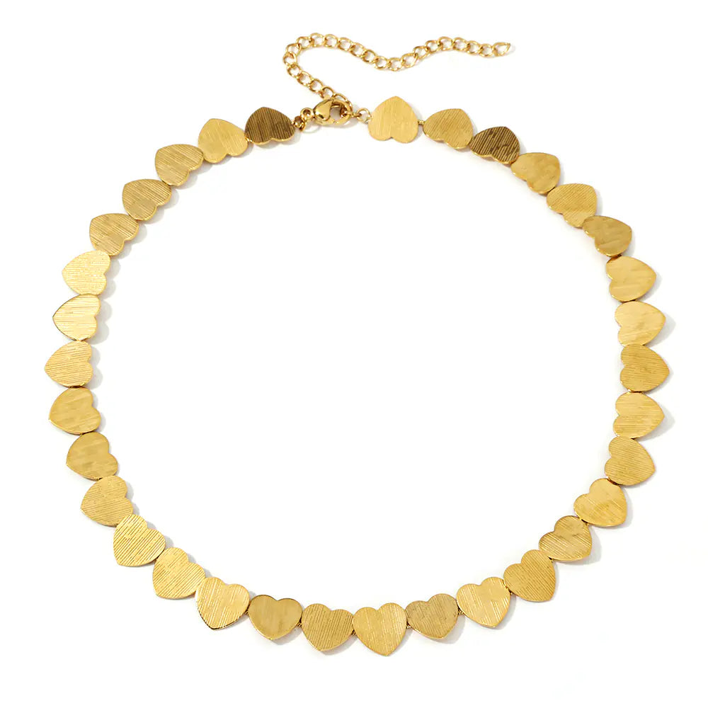Stainless Steel Heart Necklace Clavicle Chain