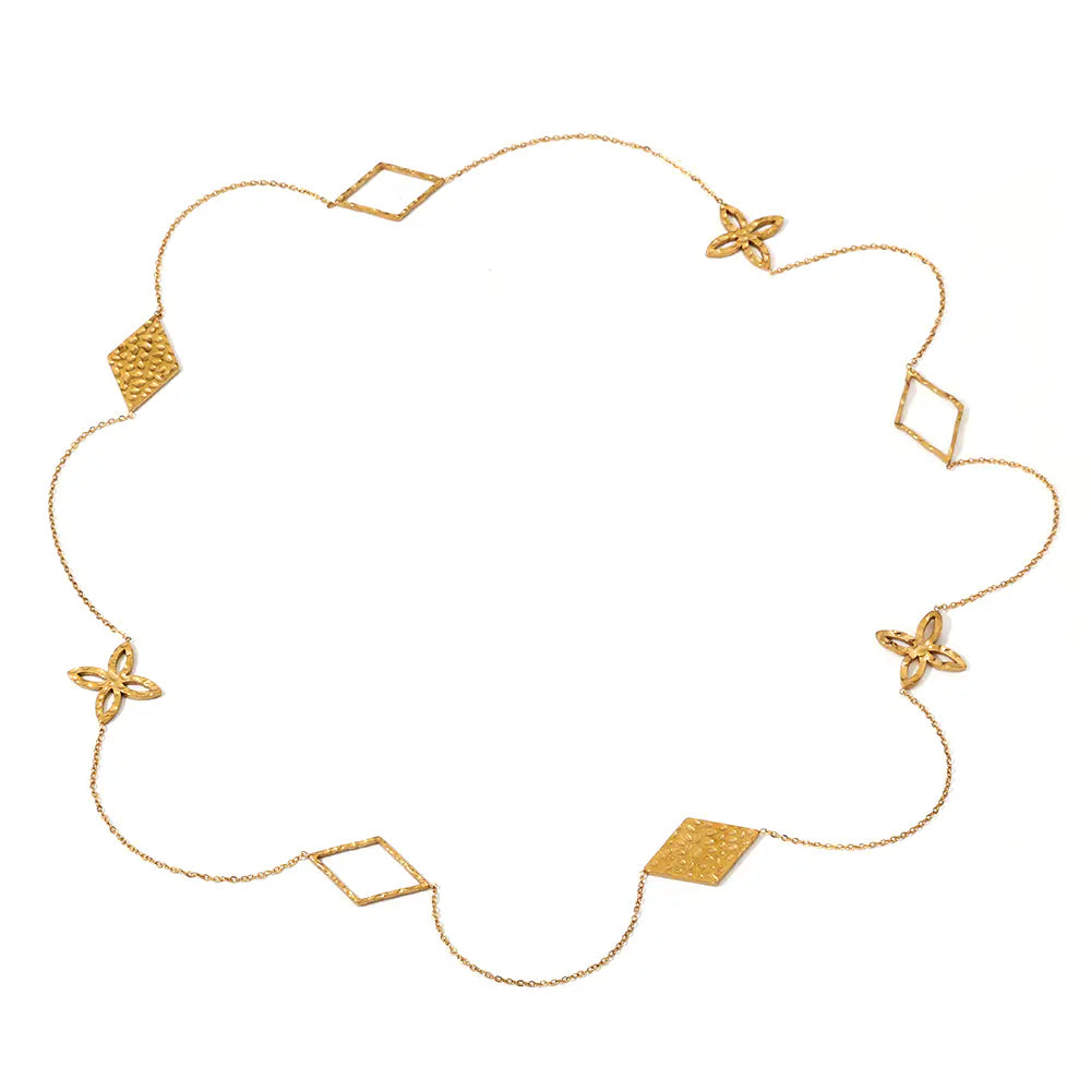 Diamond Clover Stainless Steel Chain