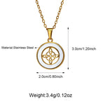 Stainless Steel Hollow Circle Pendant Necklace