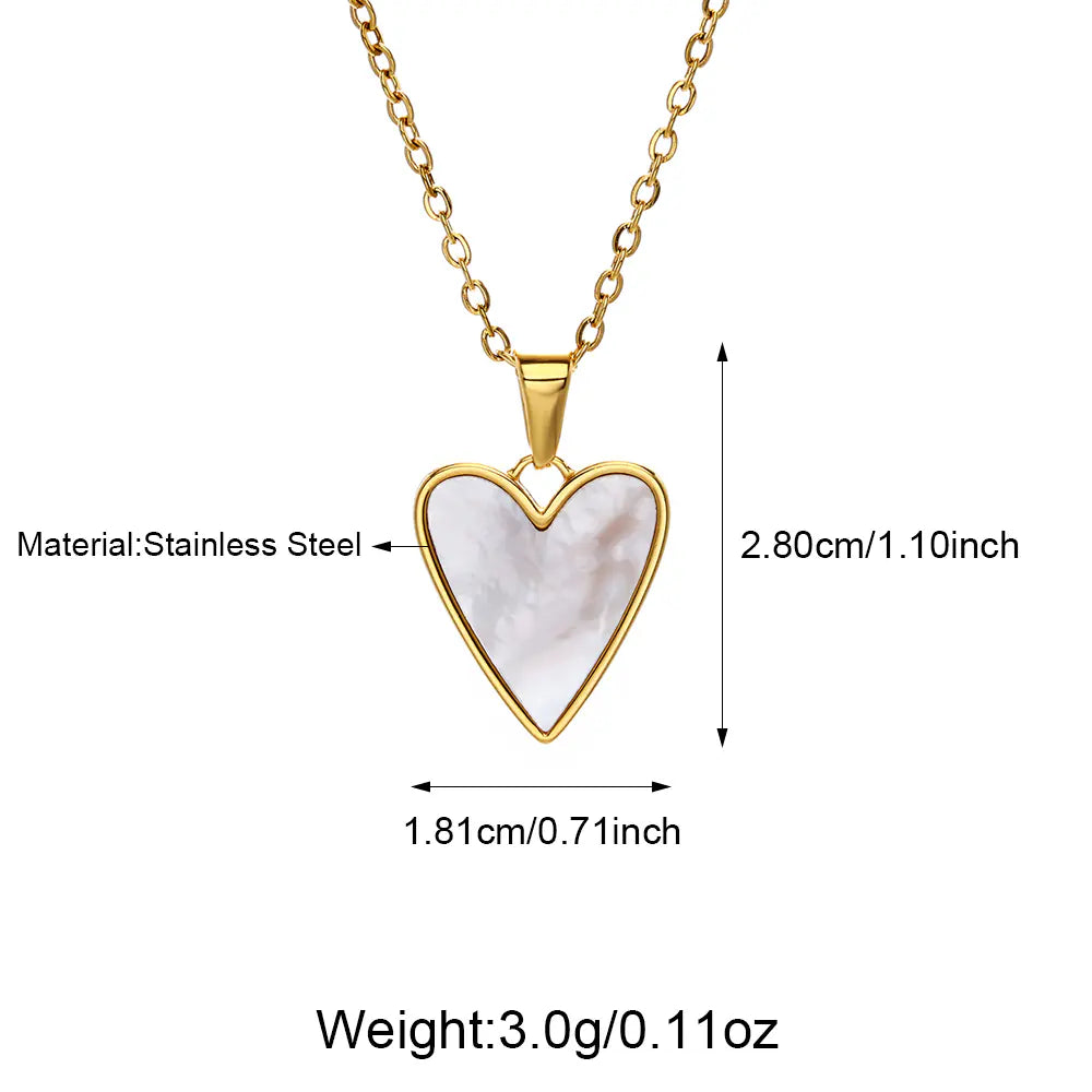 Stainless Steel Waterproof Heart Pendant