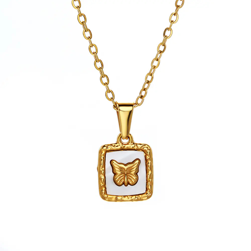 Wholesale Vintage Butterfly Pendant Necklace Square