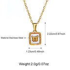 Wholesale Vintage Butterfly Pendant Necklace Square