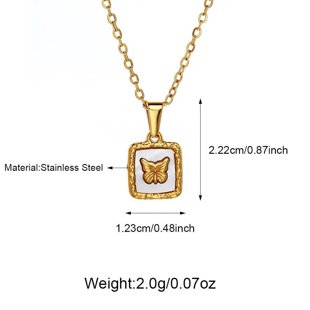 Wholesale Vintage Butterfly Pendant Necklace Square