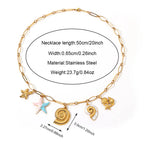 18k Gold-plated Stainless Steel Shell Necklace