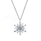 Custom S925 Sterling Silver Snowflower Necklace