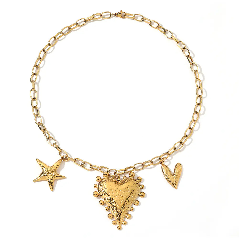 316 Stainless Steel Love Heart Necklace