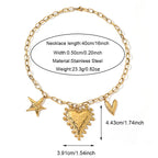 316 Stainless Steel Love Heart Necklace